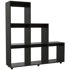 TUHOME - Librero Salamanca Madera 8 Nivel(es) 122.1x128.2x30 cm Wengué