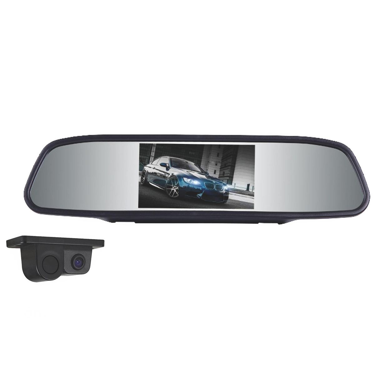 AUTOSTYLE - Espejo Sensor Con Cámara Negro