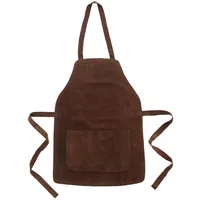 Pechera de cuero para parrilla café