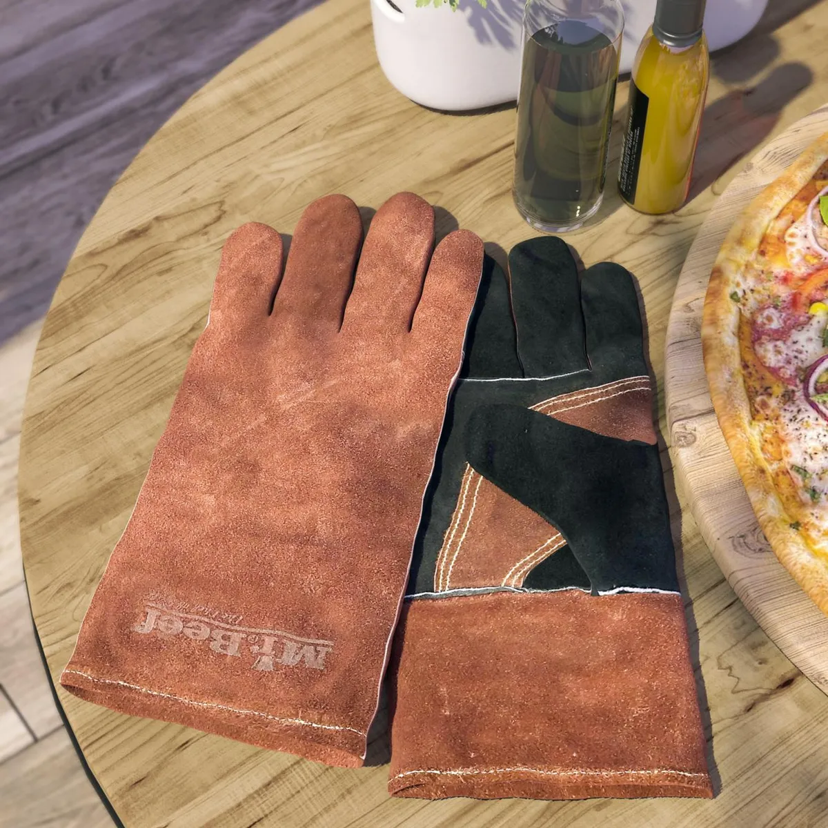MR BEEF - Guante para Parrilla de Fibra Natural Talla única Café