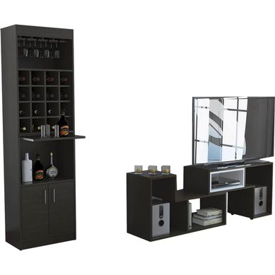 Combo bar kava + rack extensible wengue