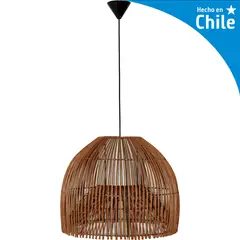DECO MIMBRE - Lámpara Colgante Campana II Mimbre Café