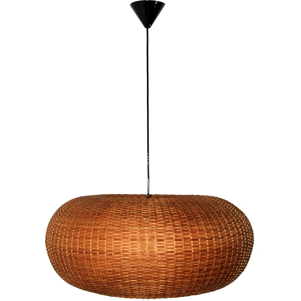 DECO MIMBRE - Lámpara Colgante Circular II Mimbre Café