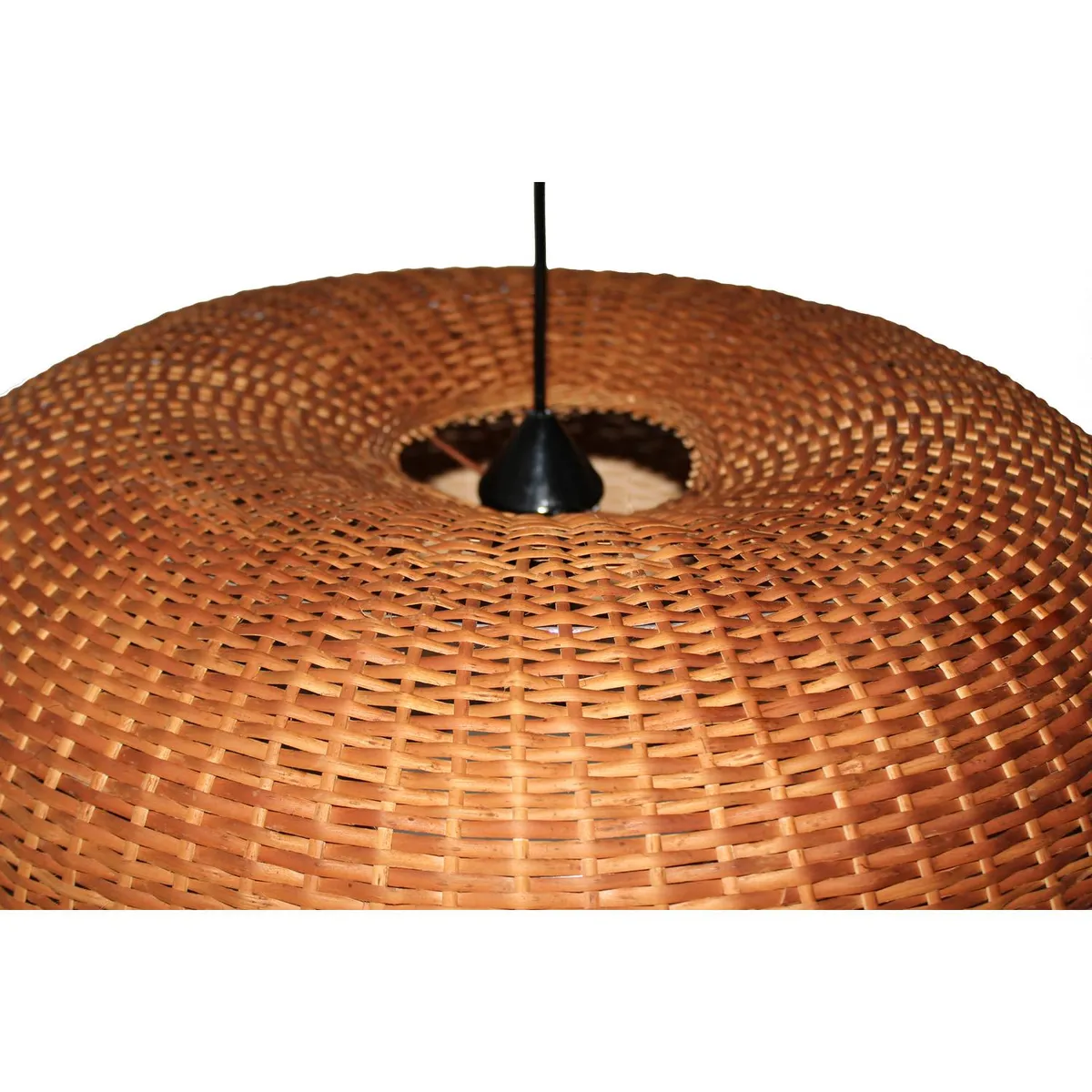 DECO MIMBRE - Lámpara Colgante Circular II Mimbre Café