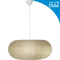 DECO MIMBRE - Lámpara Colgante Circular II Mimbre Blanco