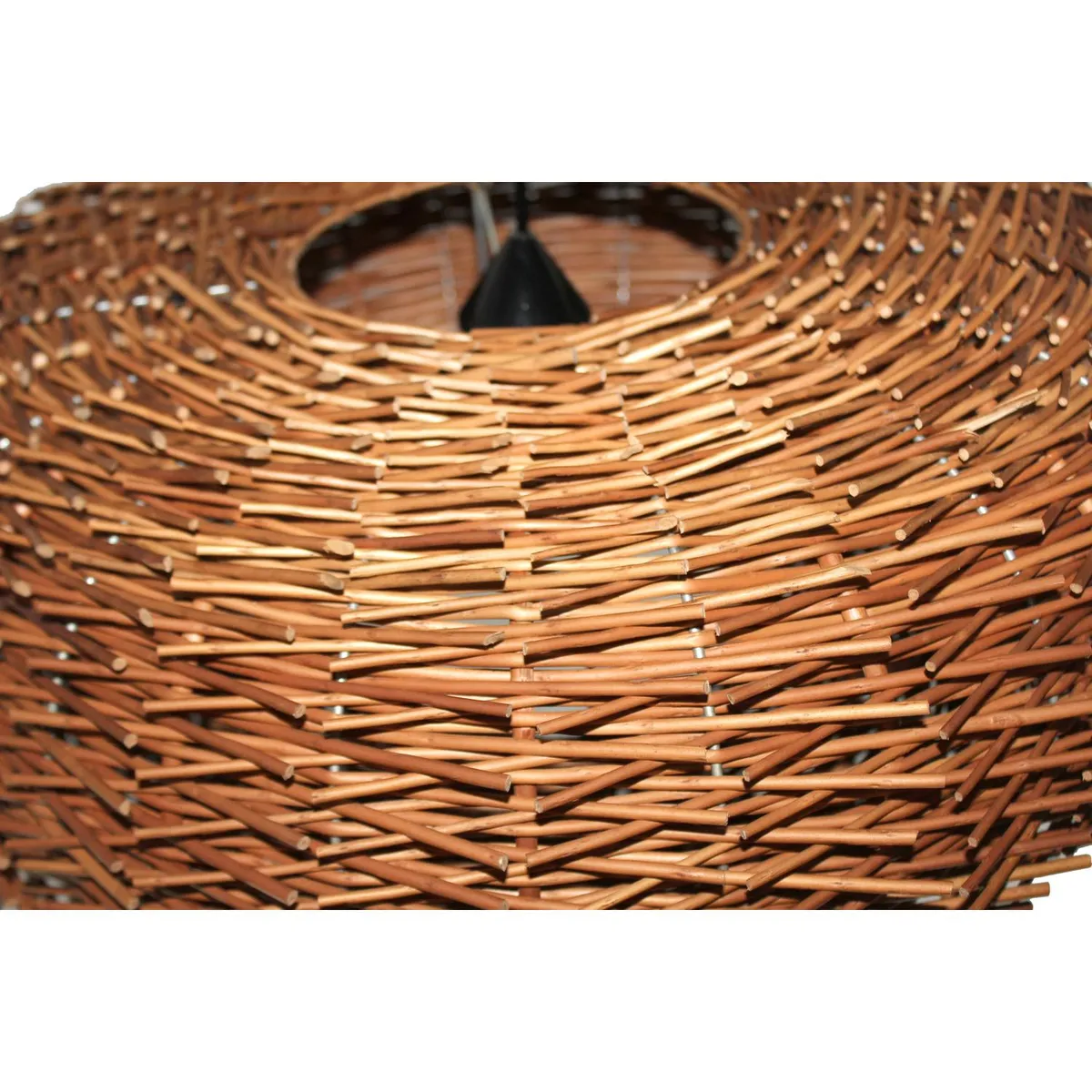 DECO MIMBRE - Lámpara Colgante Erizo Mimbre Café 62 cm