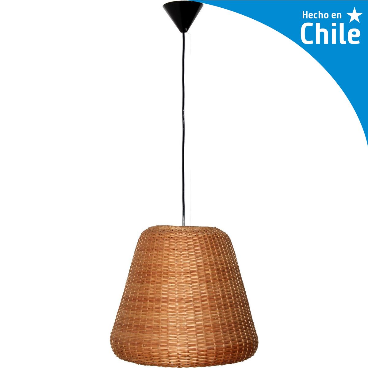 Lámpara Colgante Diamante II Mimbre Café, marca DECO MIMBRE - Foto Principal