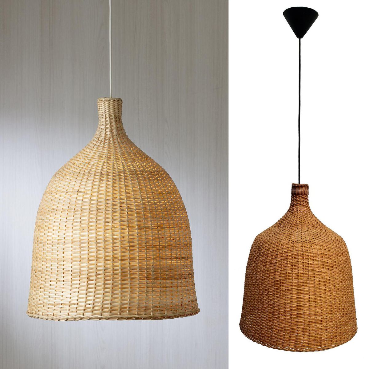 DECO MIMBRE - Lámpara Colgante Mimbre Café