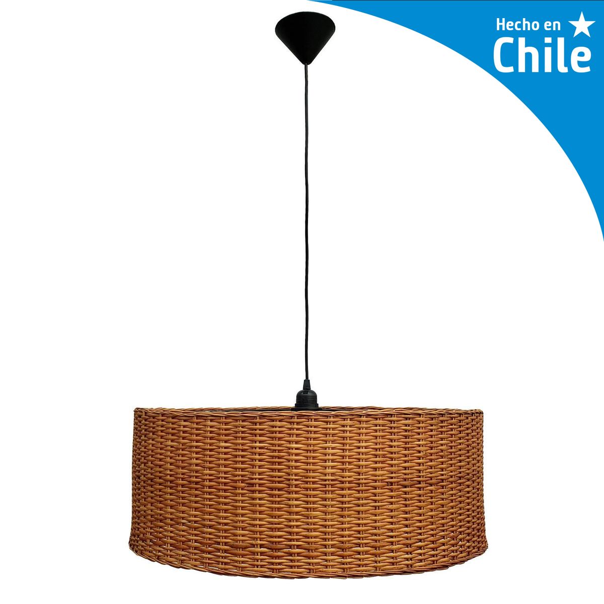 Lámpara Colgante Isidora Mimbre Café, marca DECO MIMBRE - Foto Principal