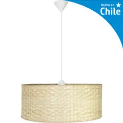 DECO MIMBRE - Lámpara Colgante Isidora Mimbre Blanco