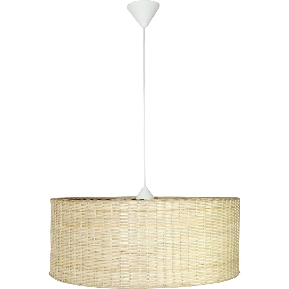 DECO MIMBRE - Lámpara Colgante Isidora Mimbre Blanco