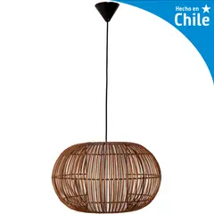 DECO MIMBRE - Lámpara Colgante Globo Mimbre Café