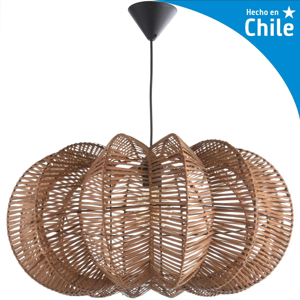 Lámpara de Colgar Mimbre Zapallo, marca DECO MIMBRE - Foto Principal