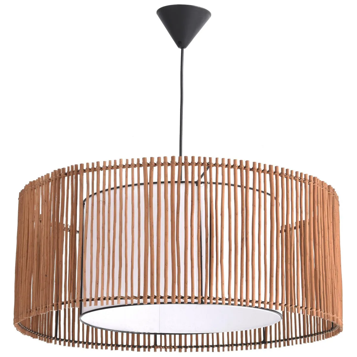 DECO MIMBRE - Lámpara Colgante Catalina Mimbre Café