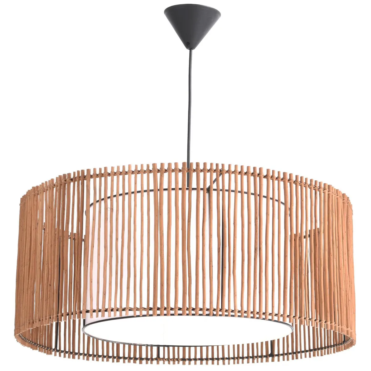 DECO MIMBRE - Lámpara Colgante Catalina Mimbre Café