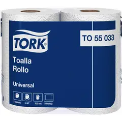 TORK - Toalla universal 2 rollos x 24 metros doble hoja