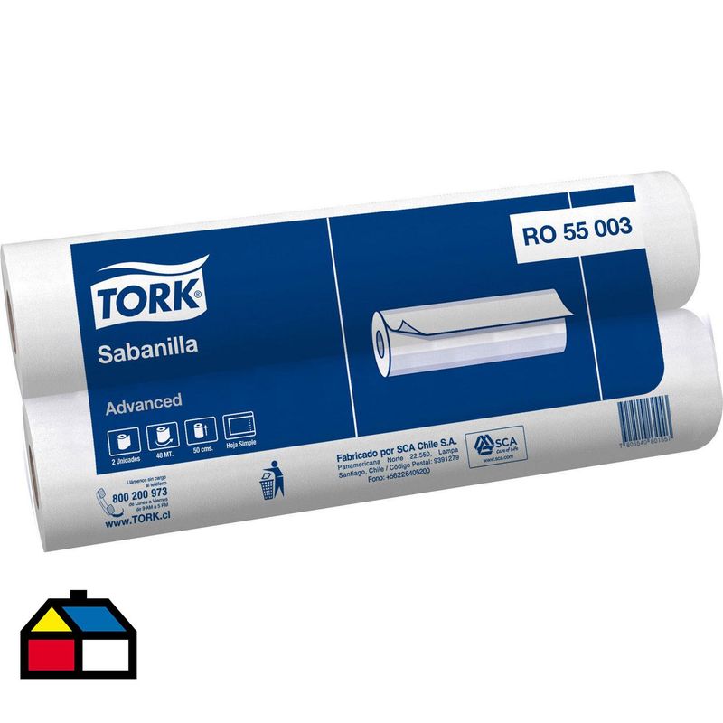 TORK - Sabanilla medica advanced 2 rollos x 48 metros