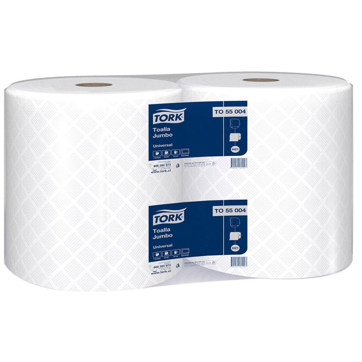 TORK - Toalla Jumbo Universal 2 Rollos 250 metros Hoja Simple