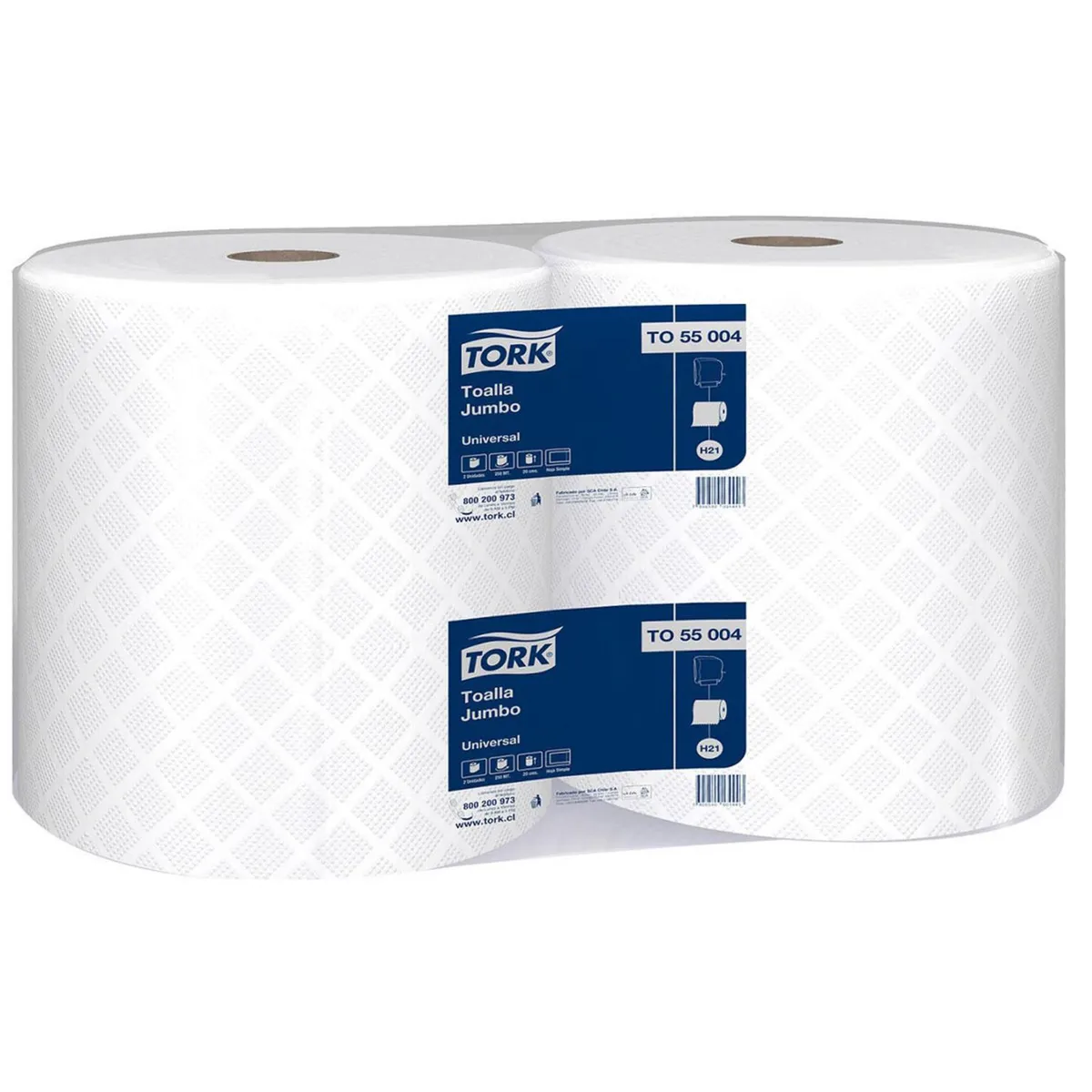 TORK - Toalla Jumbo Universal 2 Rollos 250 metros Hoja Simple