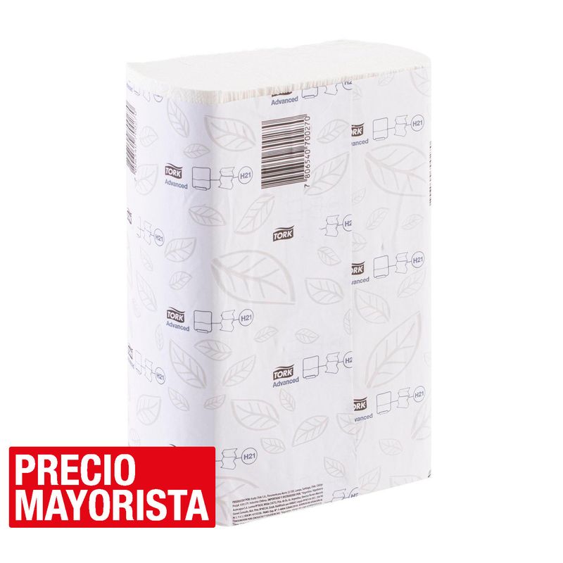TORK - Toalla interfoliada premium paquete 200 unds hoja doble
