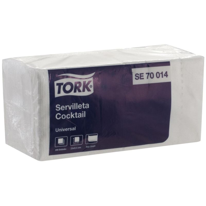 TORK - Servilleta universal cocktail paquete 200 unidades