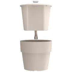 OU - Macetero autorriego 16x15 cm beige