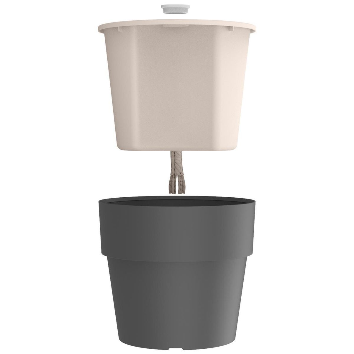 OU - Macetero Autorregante de Plástico 15x15 cm Azul