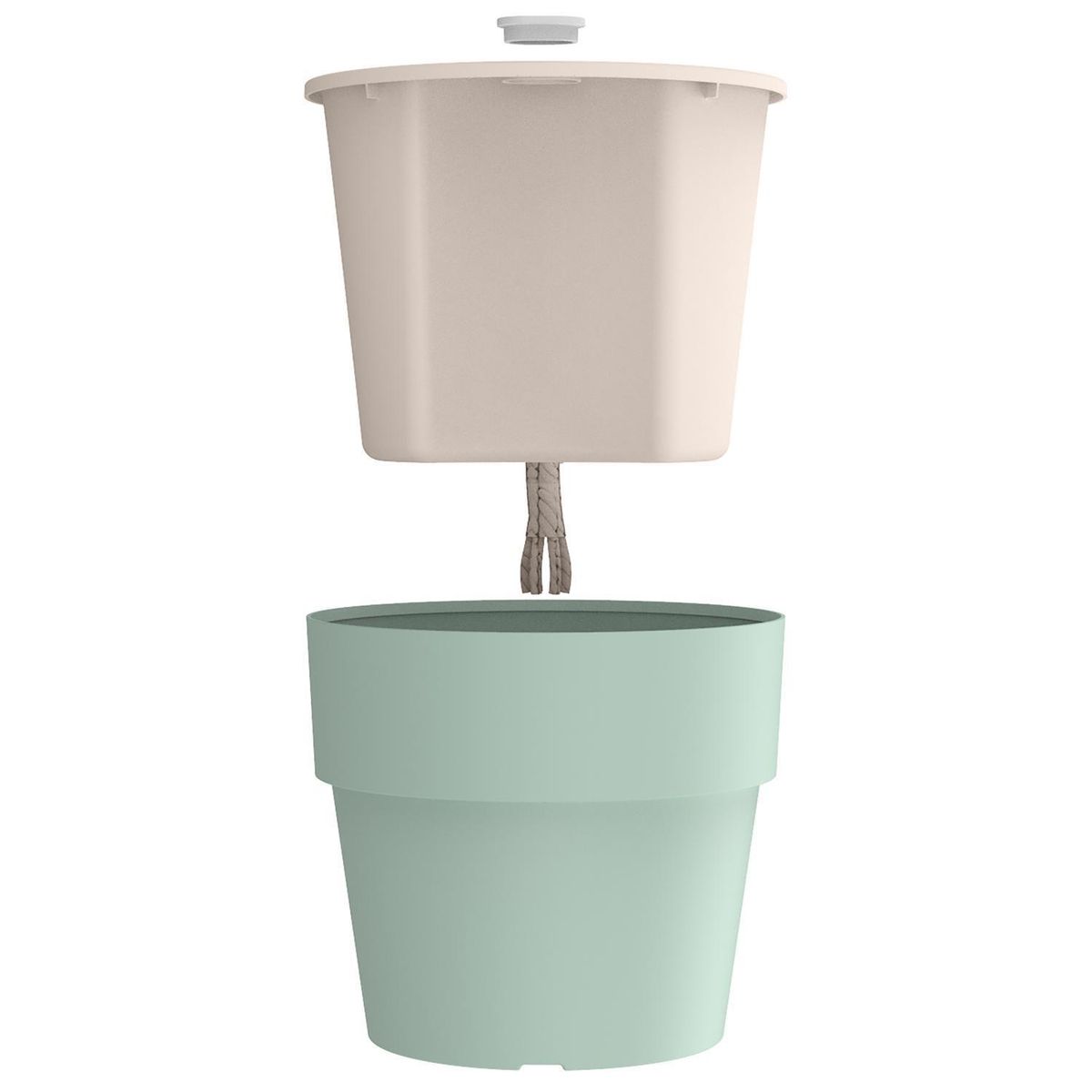 OU - Macetero Autorregante de Plástico 16.5x15 cm Menta