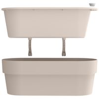 Jardinera Autorregante de Plástico 12x12 cm Beige