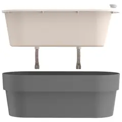 OU - Jardinera autorregante 29x12 cm gris
