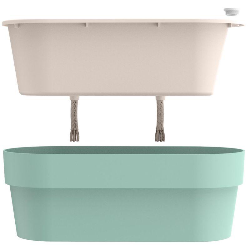 OU - Jardinera Autorregante de Plástico 29x11 Verde