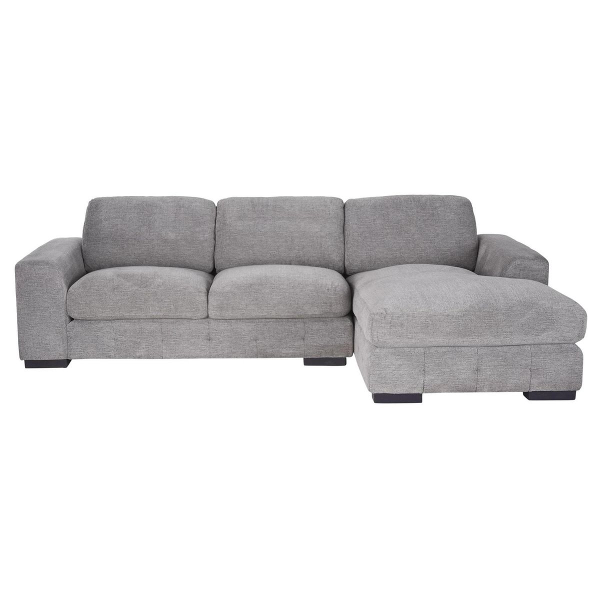 JUST HOME COLLECTION - Sofá seccional 3 cuerpos U2358KGR 300x89x170 cm Gris