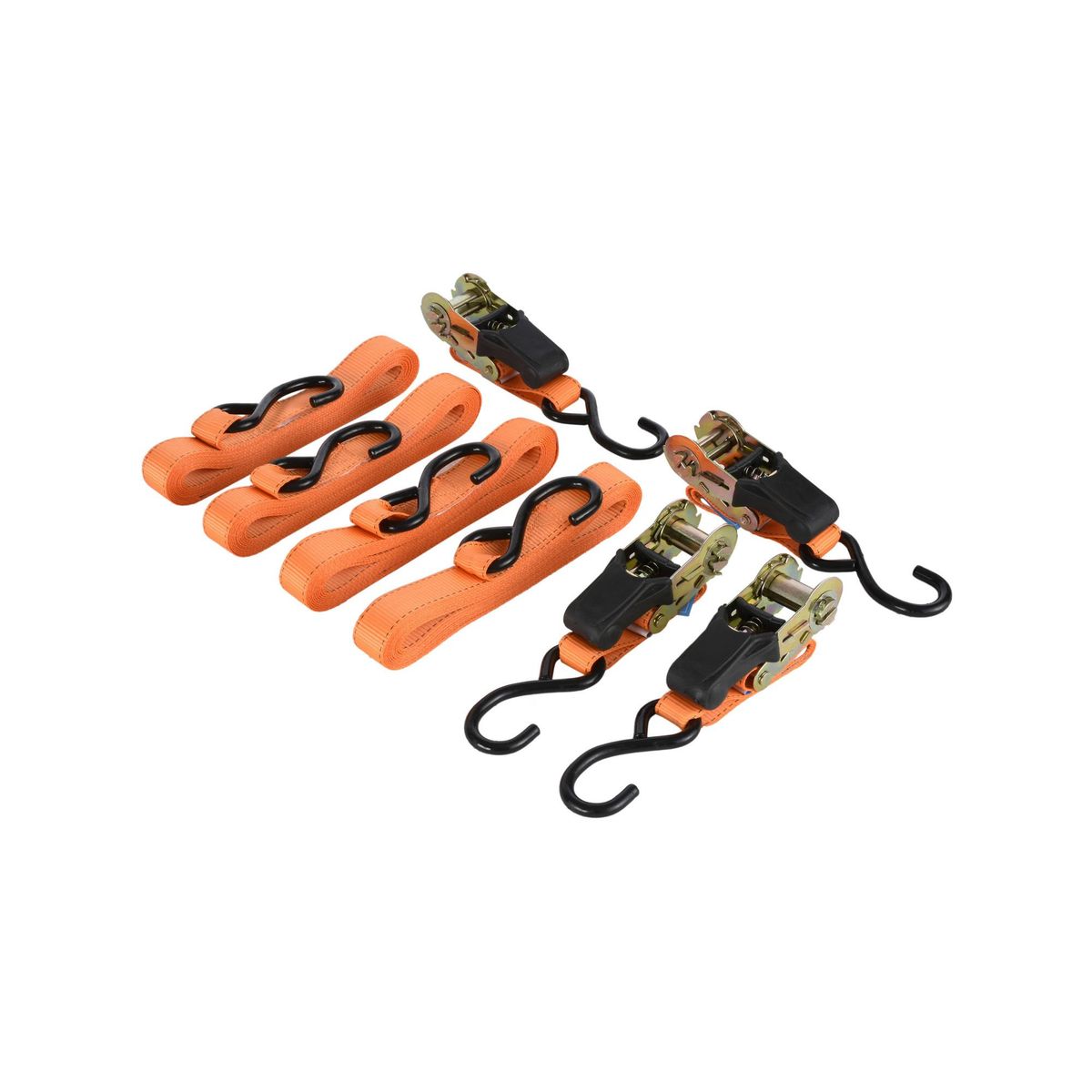 AUTOSTYLE - Set de correas metal 5 m 4 unidades naranjo