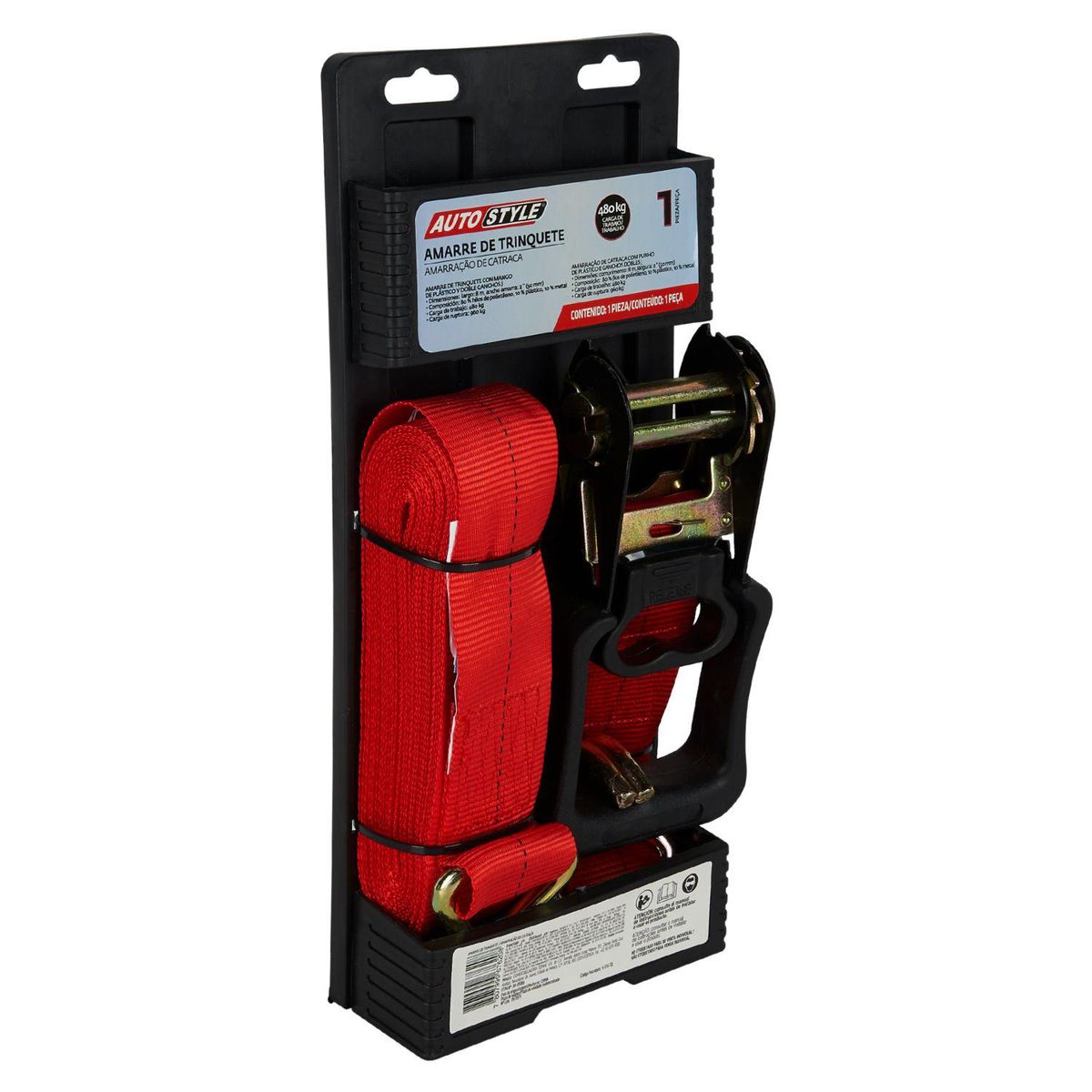 AUTOSTYLE - Correa metal 8 m rojo