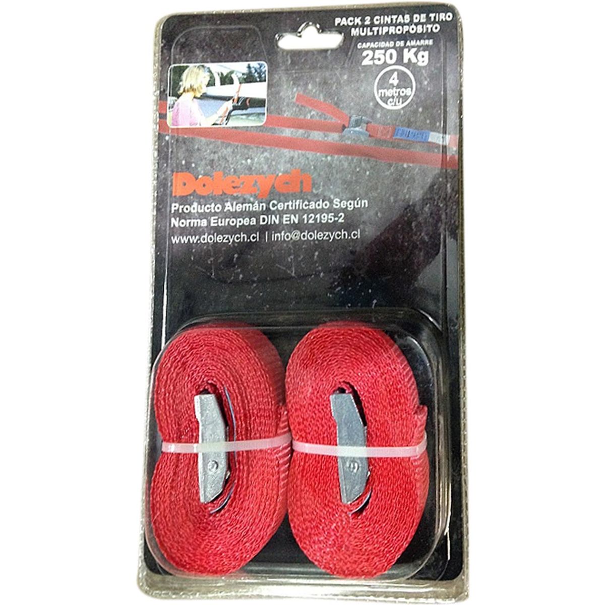 DOLEZYCH - Set de Cintas Tiro Dolezych 2 Unidades 4 metros Rojo