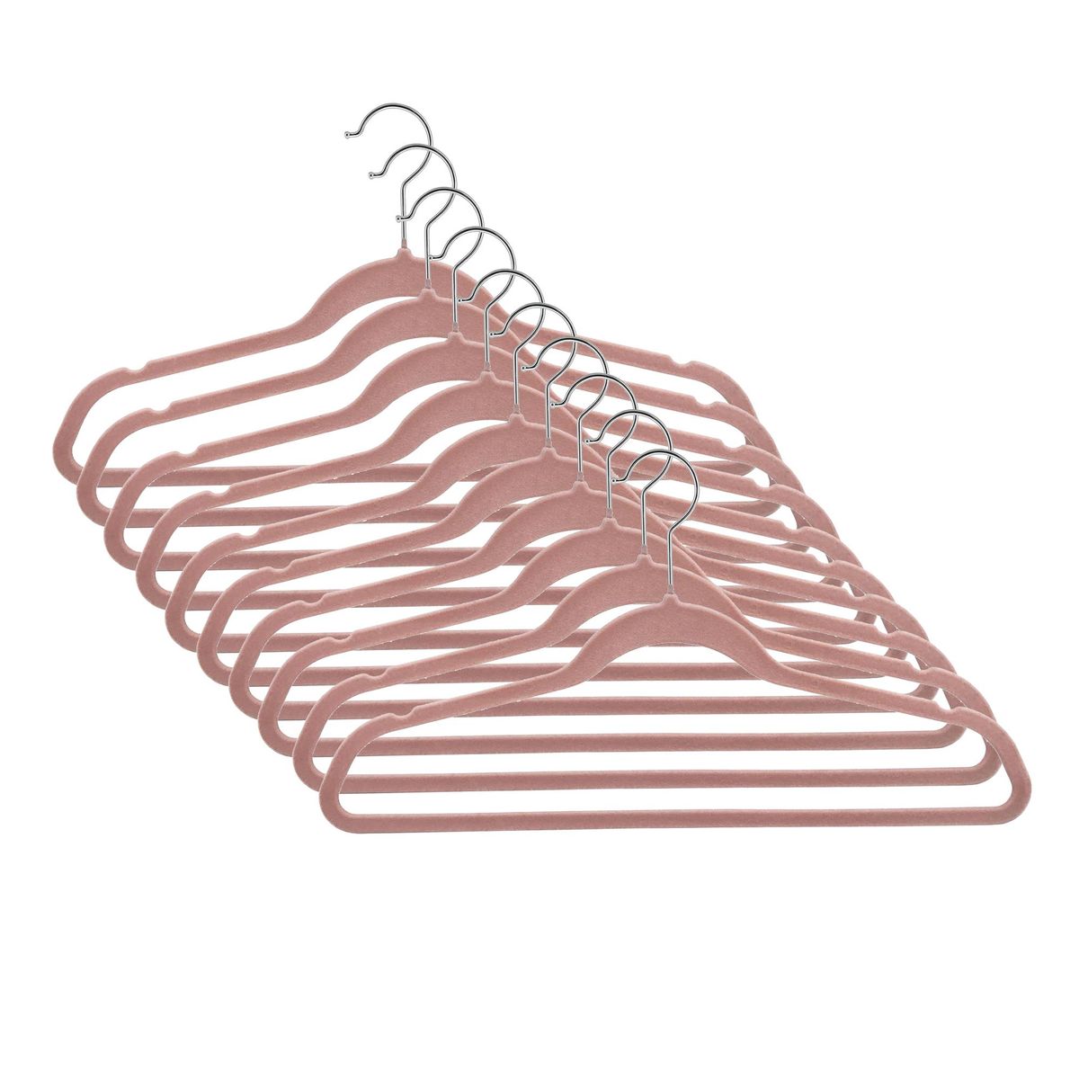 HOMY - Set de colgadores felpa 10 unidades