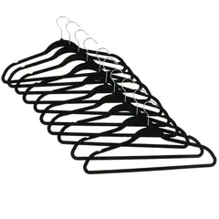 JUST HOME COLLECTION - Set de Colgadores 10 Unidades ABS Negro
