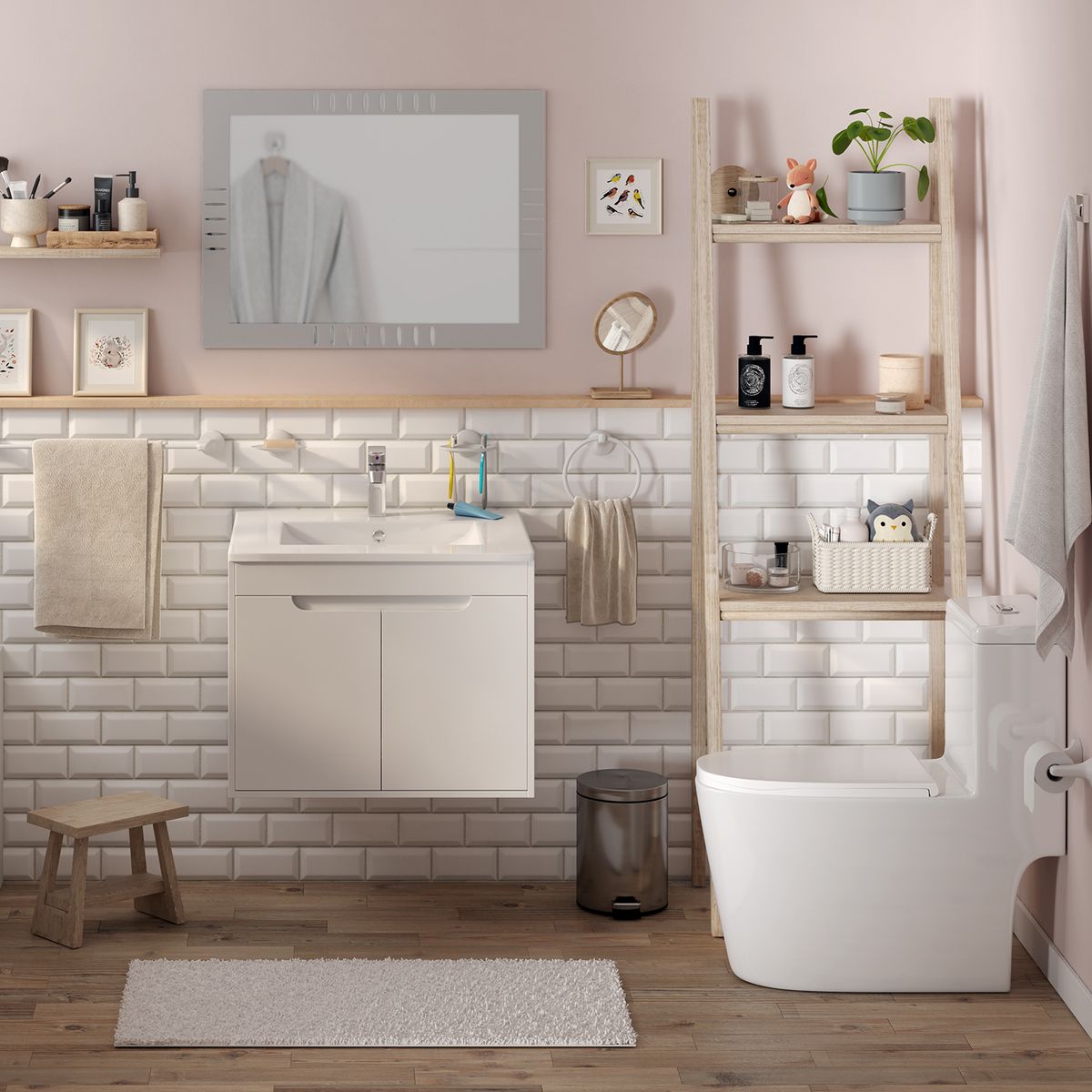 SENSI DACQUA - Kit Vanitorio Almada Blanco 60x55x46 cm