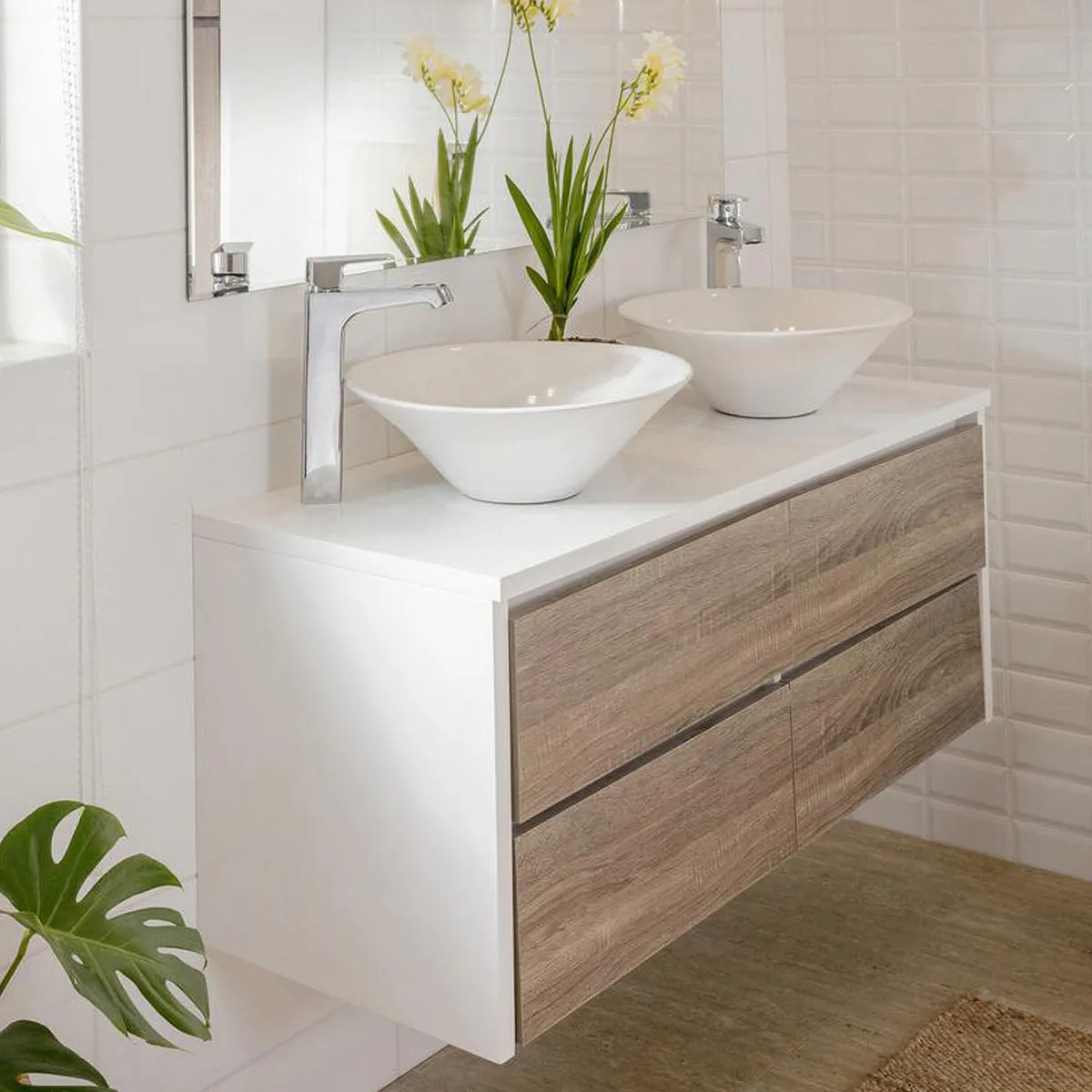 Vanitorio Lagoa 120x50x46 cm blanco, marca SENSI DACQUA - Foto Principal