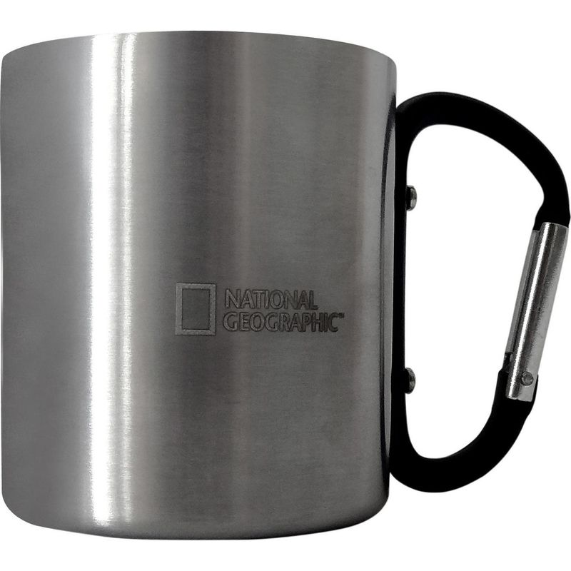 NATIONAL GEOGRAPHIC - Jarro con Mosquetón Acero inoxidable 220 ml Plateado
