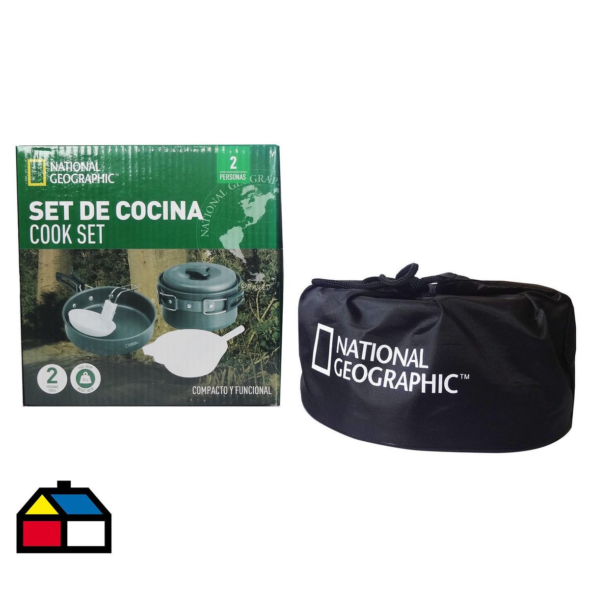 NATIONAL GEOGRAPHIC - Set de Ollas para Camping 2 Personas Metal 9 Pieza(s)