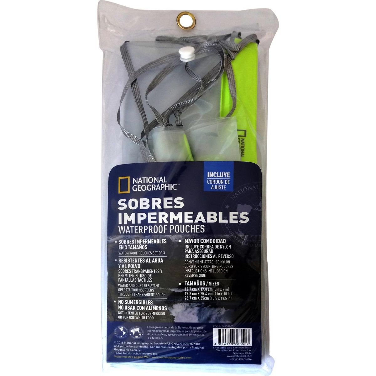 NATIONAL GEOGRAPHIC - Sobres impermeables 3 unidades