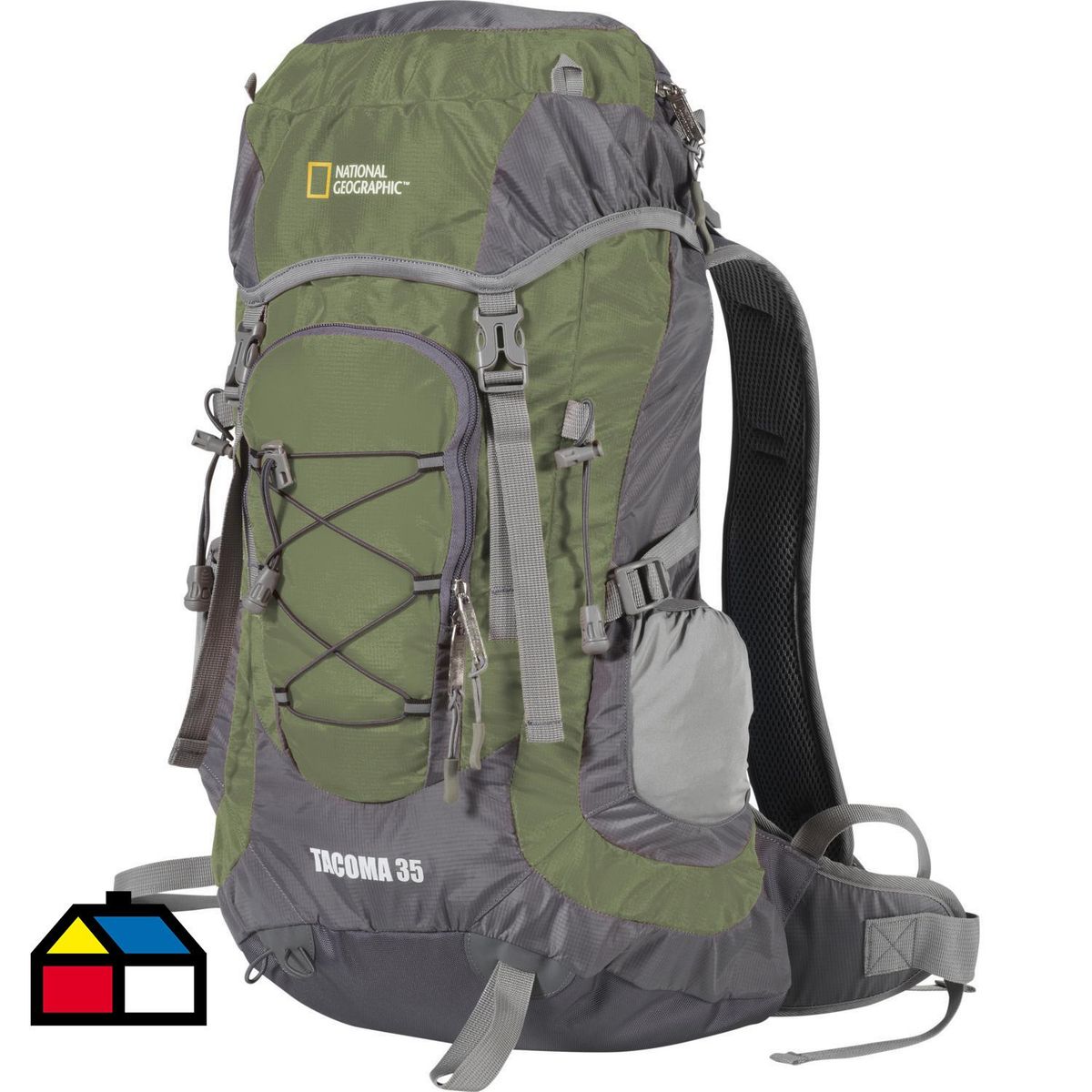 NATIONAL GEOGRAPHIC - Mochila Tacoma 35 Litros Verde/Gris