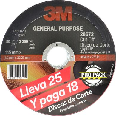 Set de discos de cortes metal 25 unidades