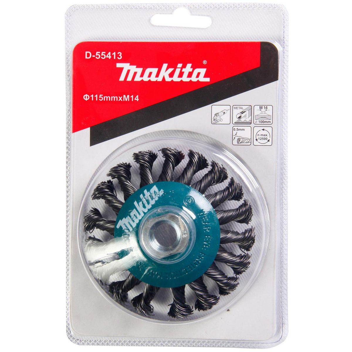 MAKITA - Grata copa acero trenzado 4,5"
