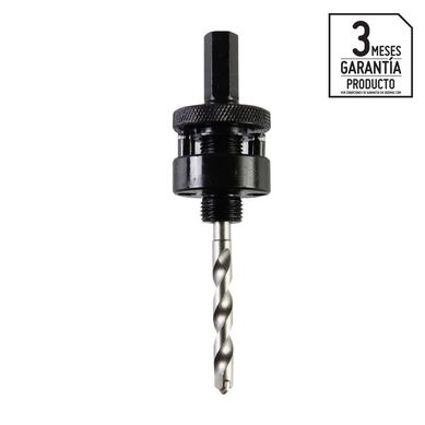 Adaptador sierra de copa grano-carburo con broca guia