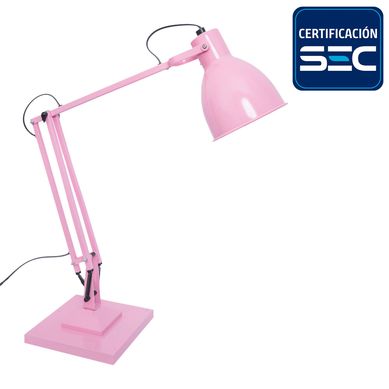 Lmpara de escritorio Bostn rosado 1 l E27 25 W.