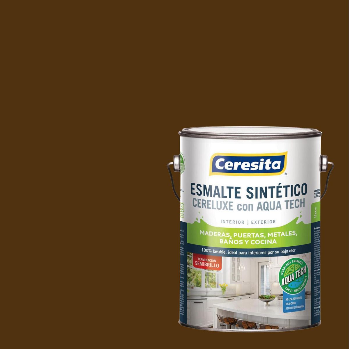 CERESITA - Esmalte Sintético Semibrillante 1 galón(es) Café 