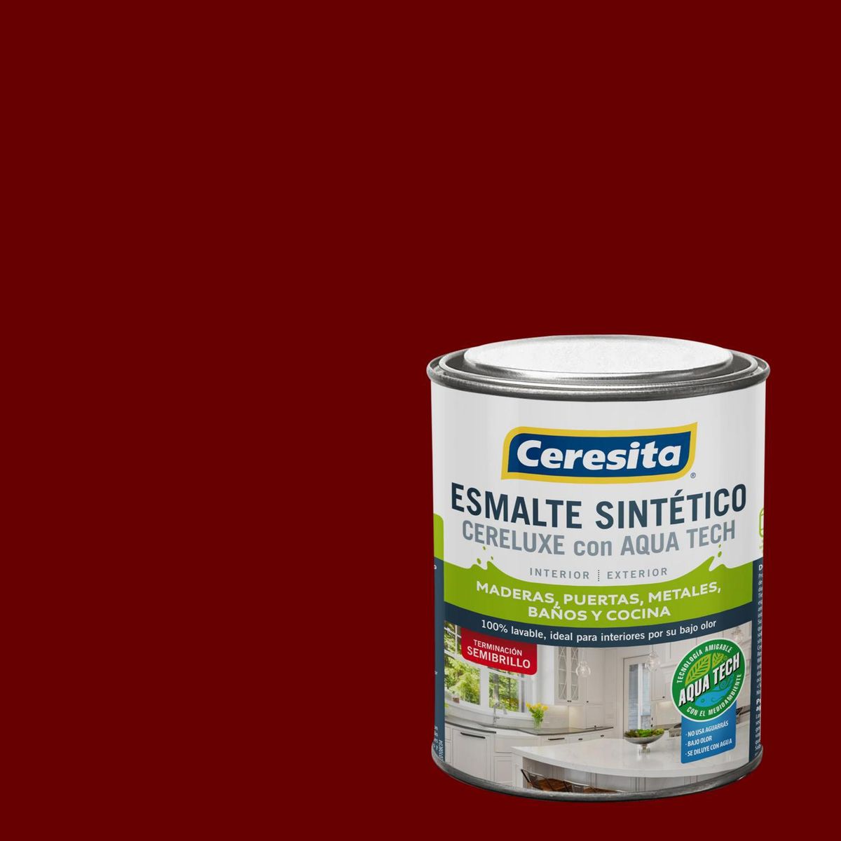 CERESITA - Esmalte Sintético Tarro 0.25 galón(es) Semibrillante Café Ladrillo 