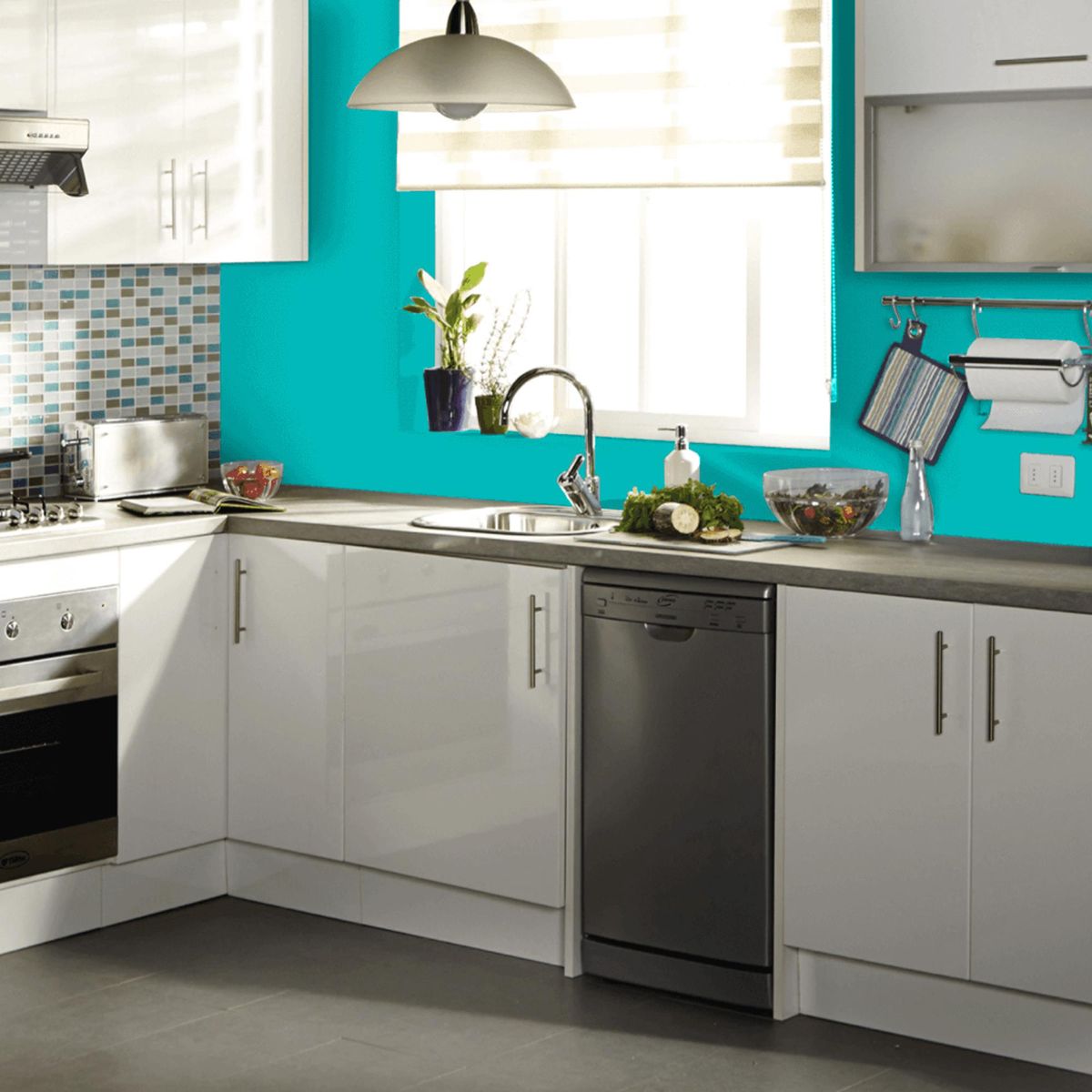 CERESITA - Esmalte Sintético Galón 1 galón(es) Semibrillante Celeste Calipso 